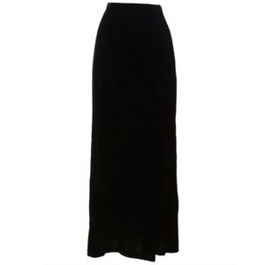 Silk Blend Velvet Skirt Vintage Gothic Long Black Boho Glam Goth Talbots Maxi 4